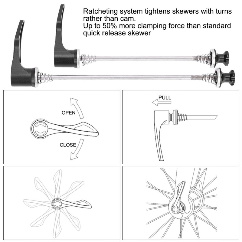 Stainless Steel Axle CNC Alloy Skewers for Bike Road Bicycle