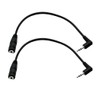 Seadream 2Pack Right Angled 3-Pole 2.5mm Male to 2.5mm Female
