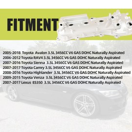 Upgrade Aluminum Left Side Engine Valve Cover Compatible with Toyota Camry Highlander Avalon Rav4 Sienna Venza 3.5L 2005-2018