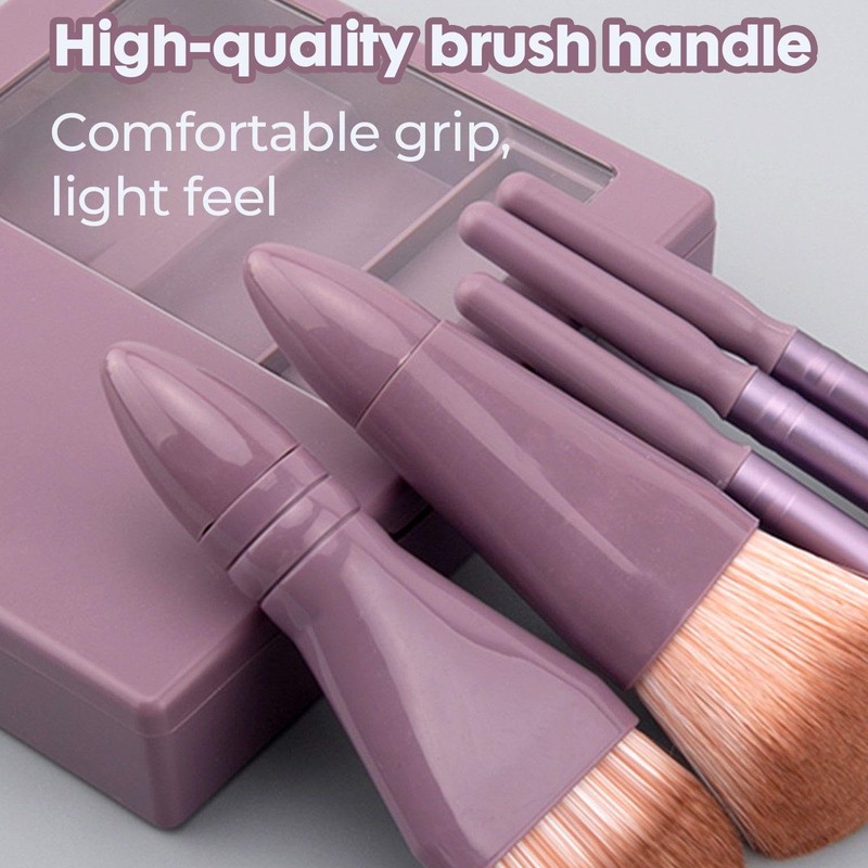 5 Stück Make-Up-Pinsel Und 5 Stück Fingerpuderquasten, Mit 1 Stück