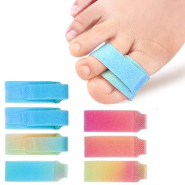 Mcvcoyh Fibre Hammer Toe Corrector Toe Splint for Broken Toes,Brace Orthopedic Separator, Cushioned Bandages Heal Wrap Toe Straighteners-7 Pieces