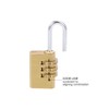 sourcing map 3 Digit Combination Padlock Brass Locks 3mm Shackle