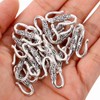 Silver S Shape Hook Clasp COHEALI 20pcs Silver Buckle Bead