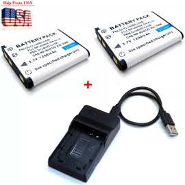 Unbranded Battery /USA Charger For Li-42b Olympus Stylus 770SW 780 790SW 820 830 840 850SW - 2x Battery with Charger