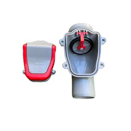 MD technic Backflow Seal Diameter DN 50 with Locking in Grey Check Valve Backflow Valve