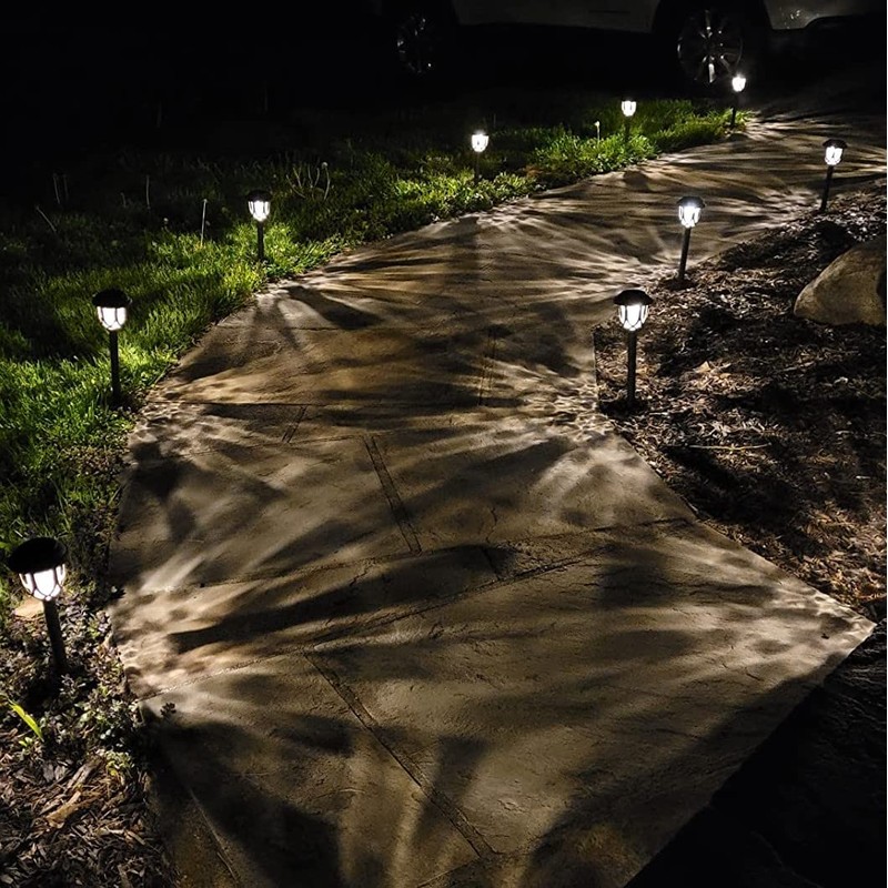 EXCMARK 10 Pack Solar Lights Outdoor Decorative Garden Yard Lights