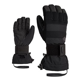 Ziener Men's Milo Snowboard Gloves / Winter Sports | Waterproof, Breathable, Protector, Black, 10.5