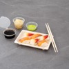 Restaurantware Pulp Tek 6.5 x 4.5 Inch Small Sushi Trays