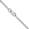 Diamond2Deal Sterling Silver Rhodium-plated 1.5mm Box Chain Necklace 20"