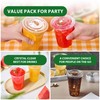APSIC Clear Plastic Cups with Flat Lids, 50 Sets 24oz