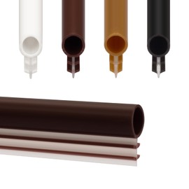 Window Weatherstrip Seal 1/4" Bulb Bubble Kerf Mount Bulb Gasket Window Weather Stripping Kerf - 4 Colors and 5 Length Options (100', Brown)