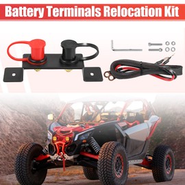 X AUTOHAUX 1 Set for Can-Am Maverick X3 Battery Jump Post Starter Remote Battery Terminal Relocation Kit Mounting Bracket for UTV ATV Trucks