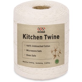 XKDOUS 1035ft Butchers Cooking Twine, 100% Cotton Kitchen Twine String, 2mm Cotton Twine for Roasting, Trussing Poultry, Baking & Crafting