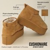 CUSHIONAIRE Women's Hippy Genuine Suede pull on platform boot +Memory