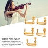 5PCS Violin Fine Tuner Golden Metal Glossy Surface Violin Fine
