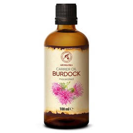 Aceite de Bardana 100ml - Arctium Lappa Root - 100% Puro & Natural - Mejor Aceite para el Cabello - Piel - Rostro - Cuidado Corporal - Botella de Vidr