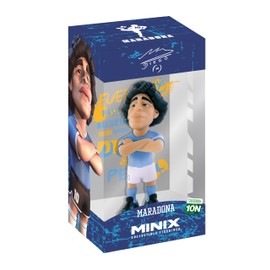 MINIX - DIEGO ARMANDO MARADONA Numero 10 Maglia Azzurra Figura Statuetta Originale Serie Football Stars 10N - Altezza 11cm