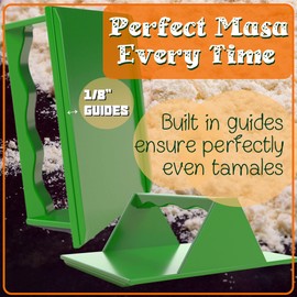 2 Pack Tamales Masa Spreaders w/Easy Grip Ergonomic Handle for Faster Better and Easier Results by Mindful Design | New and Improved (Green)