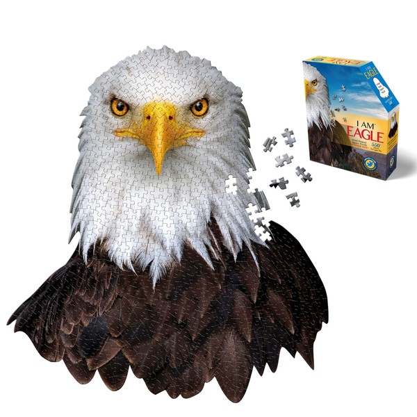 Madd Capp Puzzles - I AM Eagle - 550 Pieces - Animal Shaped Jigsaw Puzzle
