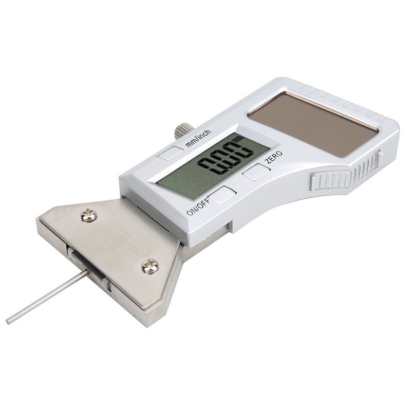 Solar Energy Digital Tyre Tread Depth Gauge Caliper Stainless Steel