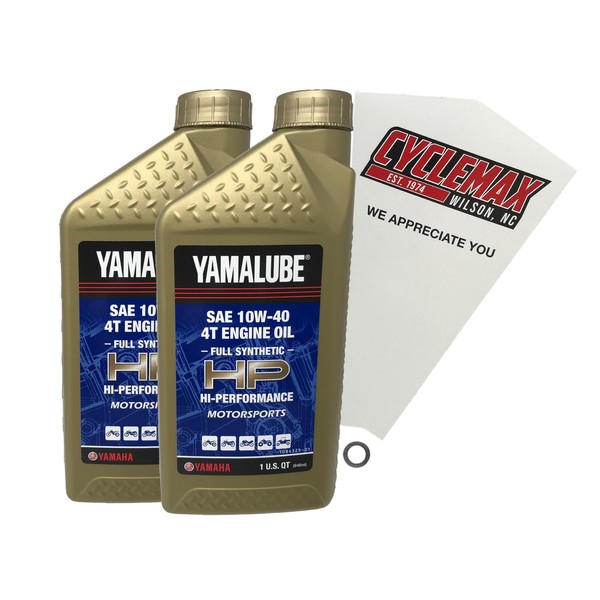 Cyclemax Full-Synthetic Yamalube Oil Change Kit compatible with 2011-2013 Yamaha