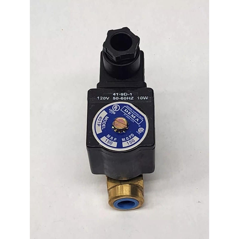 Dema 401P.6D Brass Direct N/C 120VAC DIN Solenoid Valve -