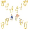 VitaCool 12 Pcs African Nose Cuff Non Piercing, Gold Fake