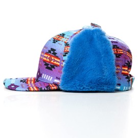 NU TRENDZ Winter Baseball Cap with Ear Flaps for Men Women, Winter Hunting Trapper Dad Hat, Running Windproof Warm Fleece Cap Purple