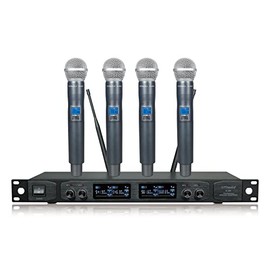 GTDaudio UHF Wireless Microphone System with 4 Metal Hand held mics