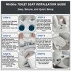 MinSha V-Shape Toilet Seat Soft Close Elongated, Matte White Easy