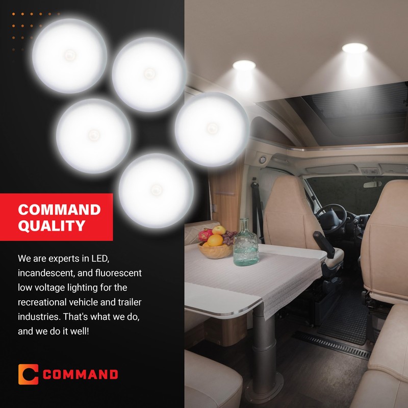 Command Electronics 12V LED Low Profile Surface Mount Ceiling Light
