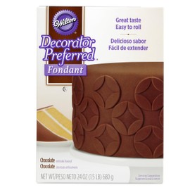 Wilton Decorator Preferred Chocolate Fondant, Soft, Ready-to-Use Fondant Icing for Cake Decorating, Flowers & Edible Accents. 23.9 oz, Brown