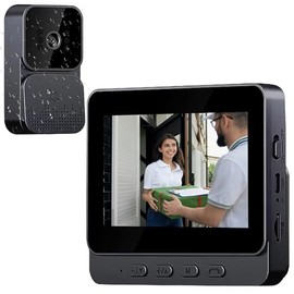 Tshiwort Doorbell with Camera, Wireless Video Doorbell, 1080P Smart Wireless Video Doorbell with Night Vision, Photo Capcture, 70° Viewing Angle, Home Security Camera Door Bell for Home, Apartment