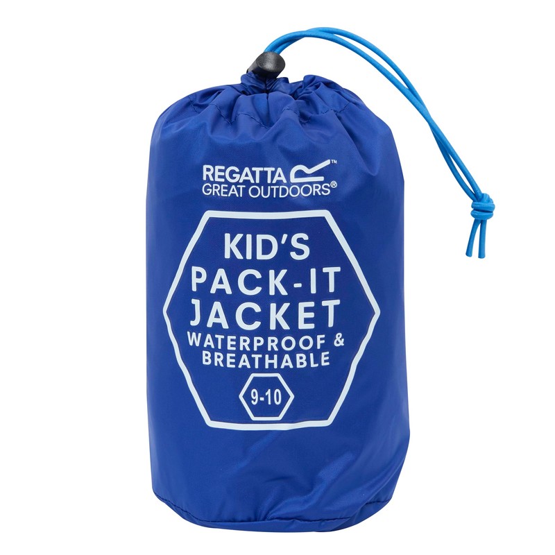 Regatta Bambini Bambini pack It giacca ripiegabile impermeabile Shell, traspirante