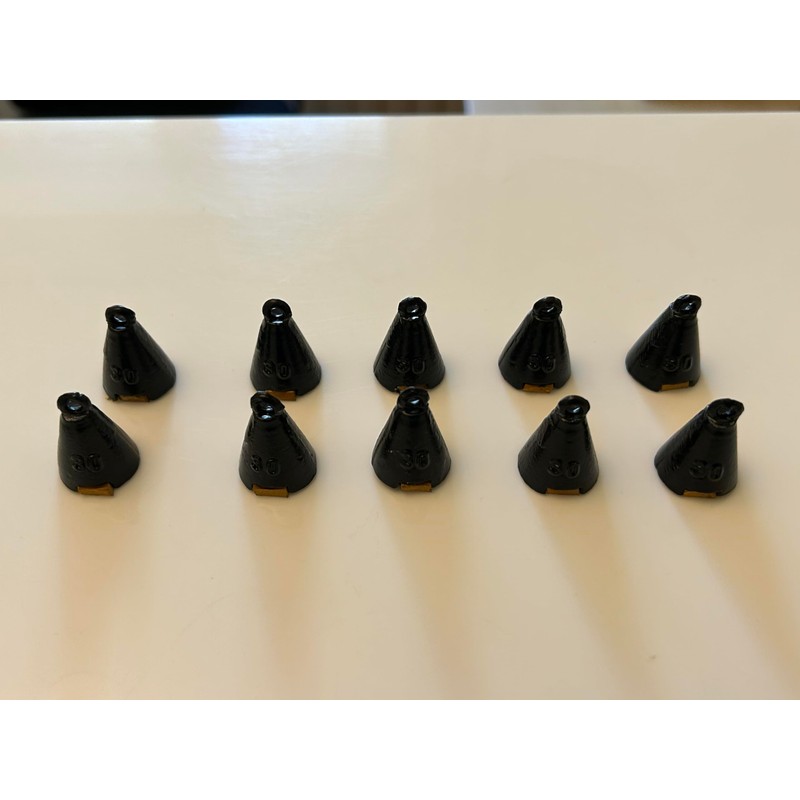 TMC Pack of 10 x Fishing Plummets - 30g Plummets