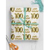 Brainbox Candy 100th Birthday Wrapping Paper - 2 Sheets of