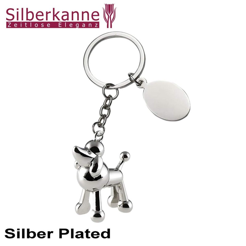 SILBERKANNE Keyring Poodle 10 x 3.5 x 2 cm Premium