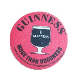 Guinness vintage paper Coaster, More Than Goodness