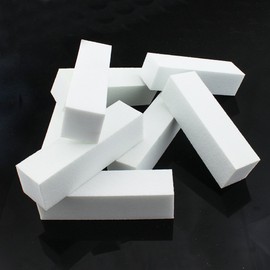 Soleebee Nagelfeilen Schleifblöcke Nagel Profi Polierblock Buffer Nagel Block Korund Streugut Buffer mit 4 Polierflächen (10 Stück Weiß)