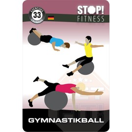 Stop! Fitness | Gymnastikball Fitness Ball | Trainingskarten Übungskarten, deutsche Version, Kartengröße 66 x 100 mm mit Kunststoffbox