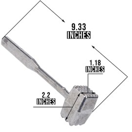 Kitchen Large Aluminum Meat Tenderizer - Professional BBQ Meat Hammer - Metal Meat Mallet Tool