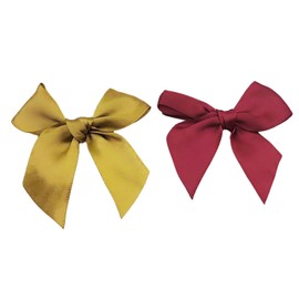 YOOGCORETT 50pcs Mix Satin Bows Ribbons Twist Tie Bows for Craft Gift Wrapping Decoration, Random Color, 3 Inch