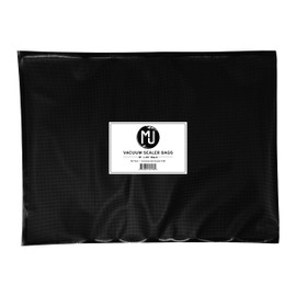 MJ Commercial-Grade Vacuum Sealer Bags for Food Storage, Sous Vide | 50 Pack (15" x 20" 5 Mil, All Black)