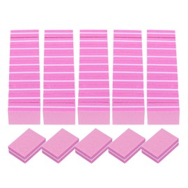 QUARKZMAN 50 Stück Mini-Nagelfeilen, 100/180 Körnung Nagelschleifblöcke, Großhandel Nagelpolierblöcke Professionelles Nagelpolierer-Set für Acryl- und Naturnägel, Rose