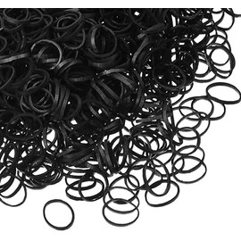 Mini Hair Bobbles Pack of 1000 Rubber Hair Bands Black Small Hair Bobbles for Girls Elastic Rubber Hair Band for Daily Hairstyles