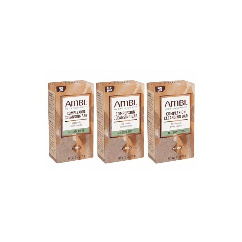 Ambi Complexion Cleansing Bar Soap, 3.5 oz (Pack of 3)