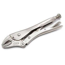 SATA ST71103ST Curved Jaw Locking Pliers with Nickel Plated Steel Body and Angled Teeth for Better Grip