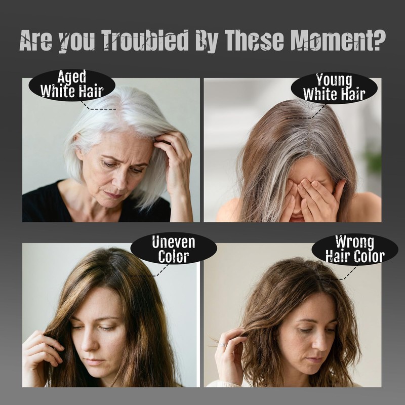 BOJICA MEIDU Dark Brown Hair Color Shampoo for Gray Coverage,