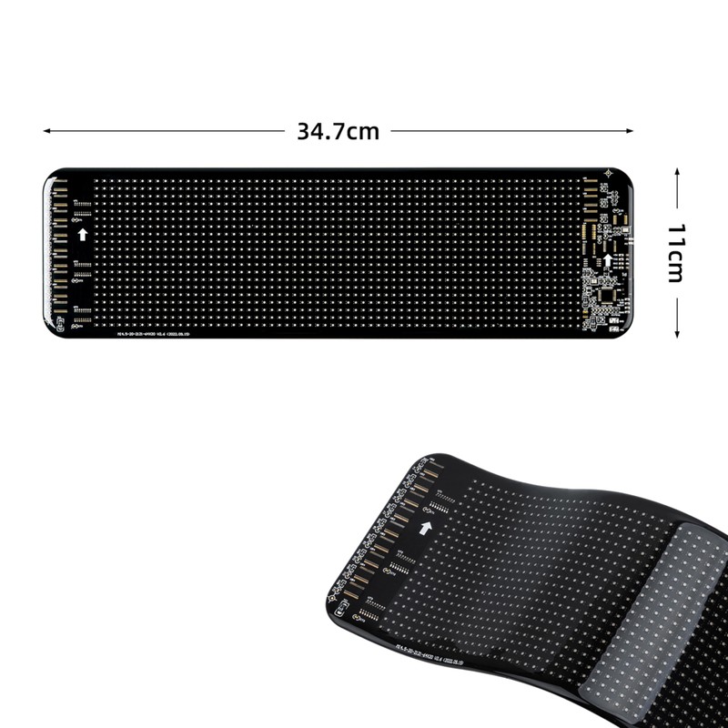 Gelrova Dynamic LED Signs for Car, Scrolling Flexible Panel Remote