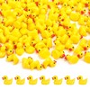 Partideal 100pcs Mini Resin Ducks, Vivid Shape Tiny Ducks, Cute